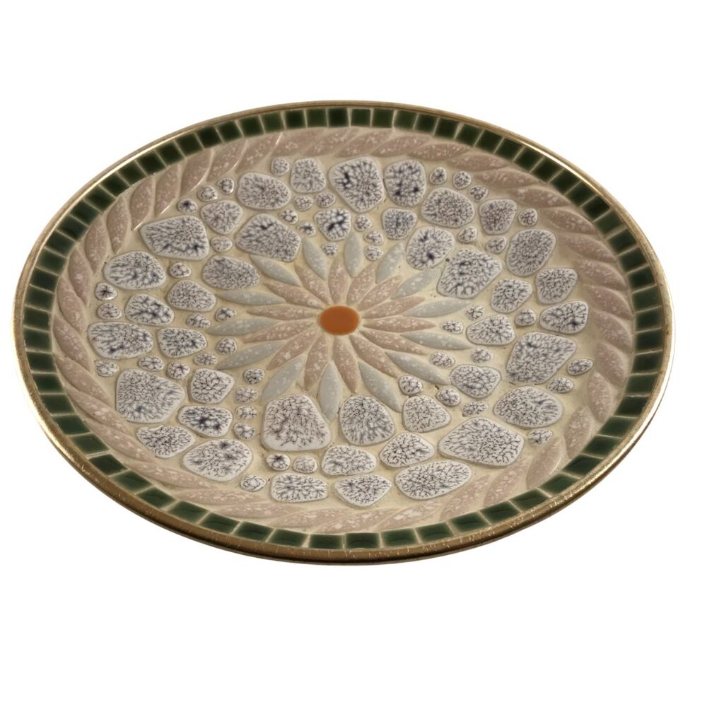 Vintage Mid Century Modern Mosaic Art Plate Dish